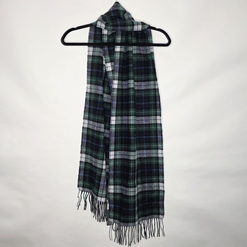 Cashmere Wool Plaid Scarf Fringe Trim‎ Oversized Warm Soft Cozy Tartan Wrap NEW